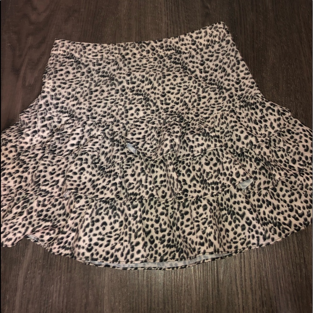 Shein leopard print skirt !